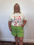 Gauze Green Shorts - PLUS