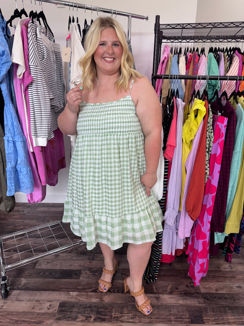 Green Gingham Dress