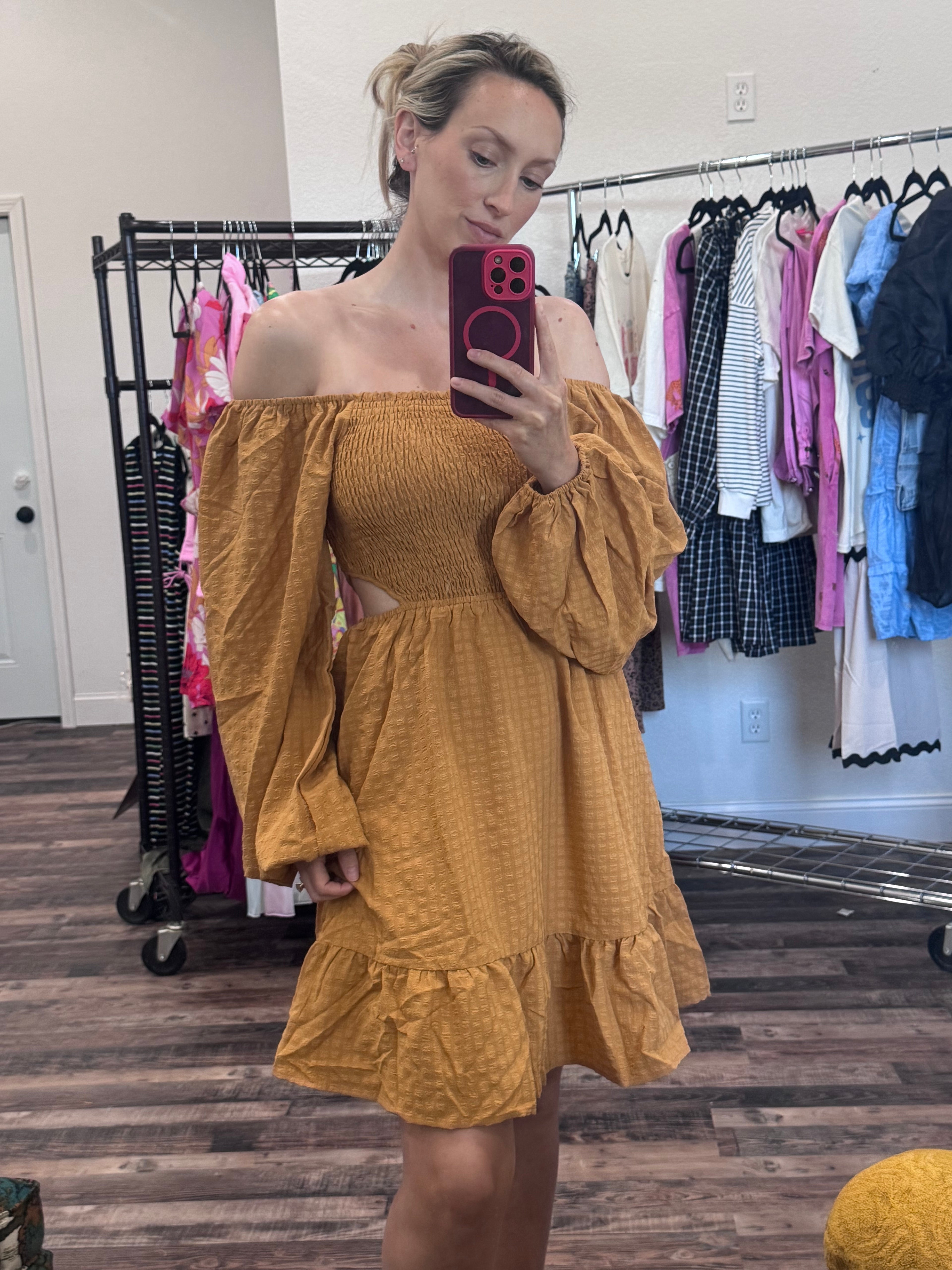 Textured Cutout Dress