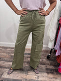 Olive Linen Pant