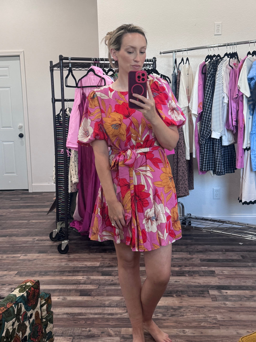 Pink Floral Dress