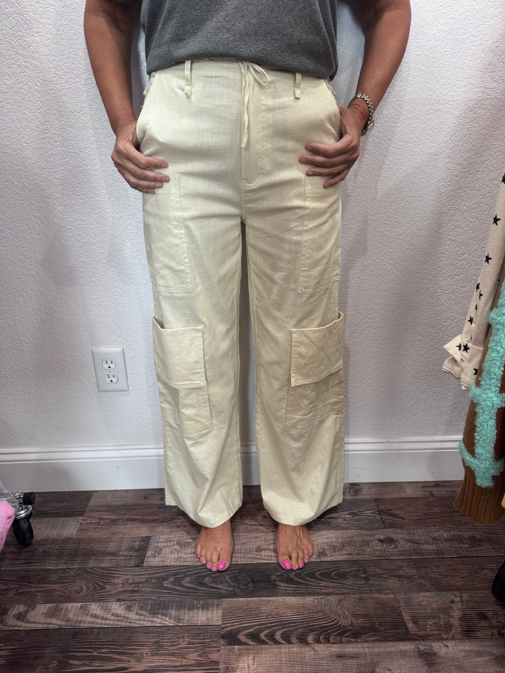 Olive Linen Pant