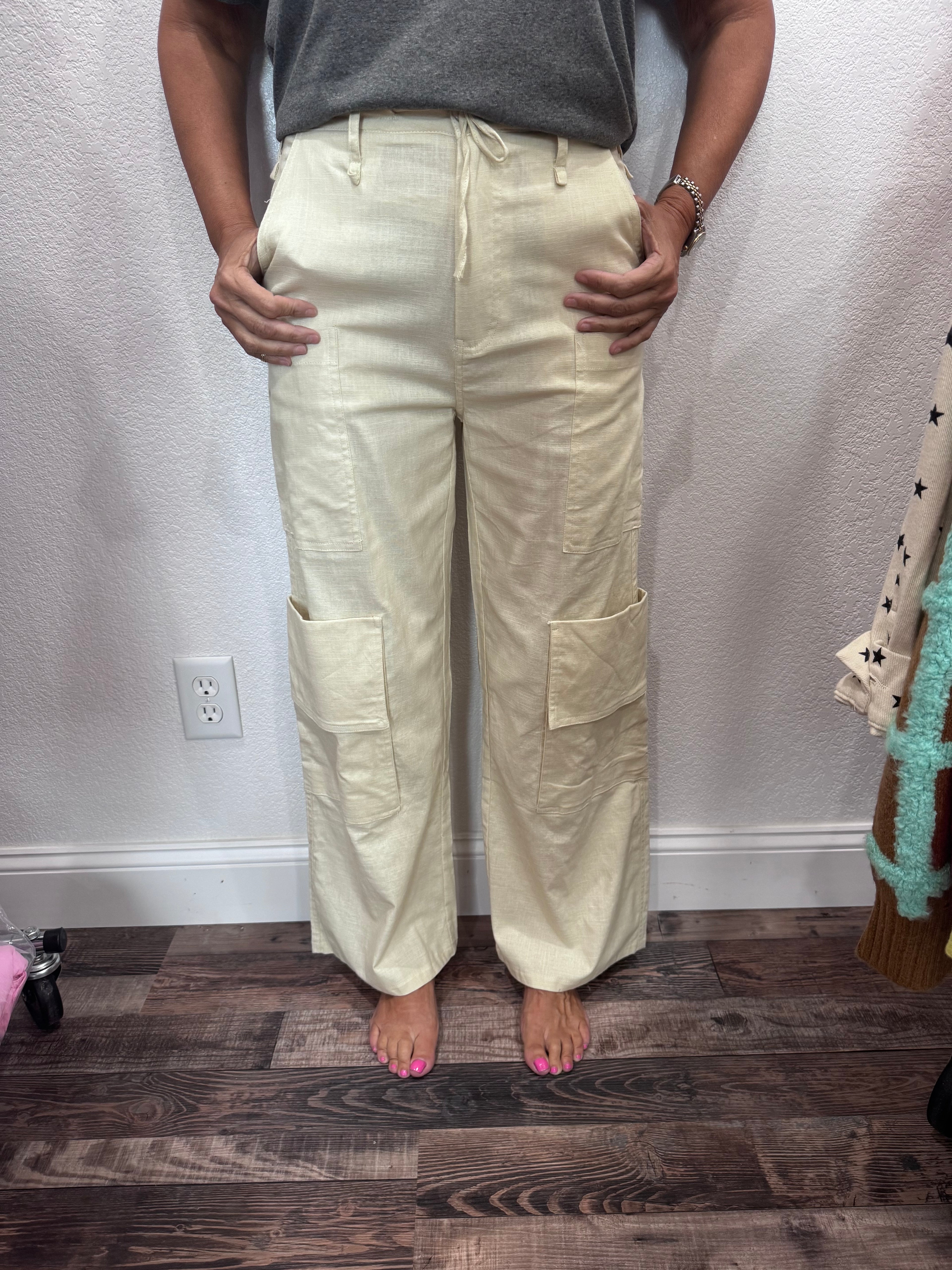 Olive Linen Pant