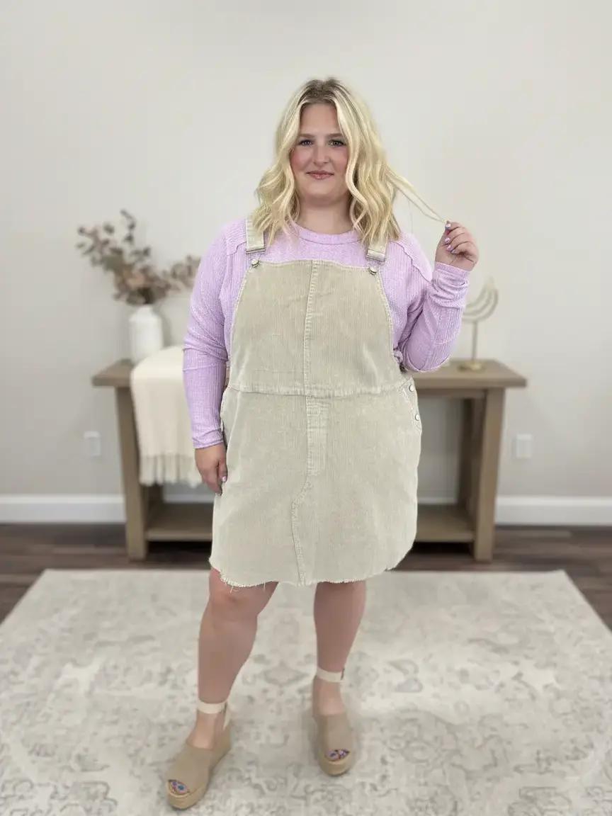 Southern Charm Corduroy Overall Dress
