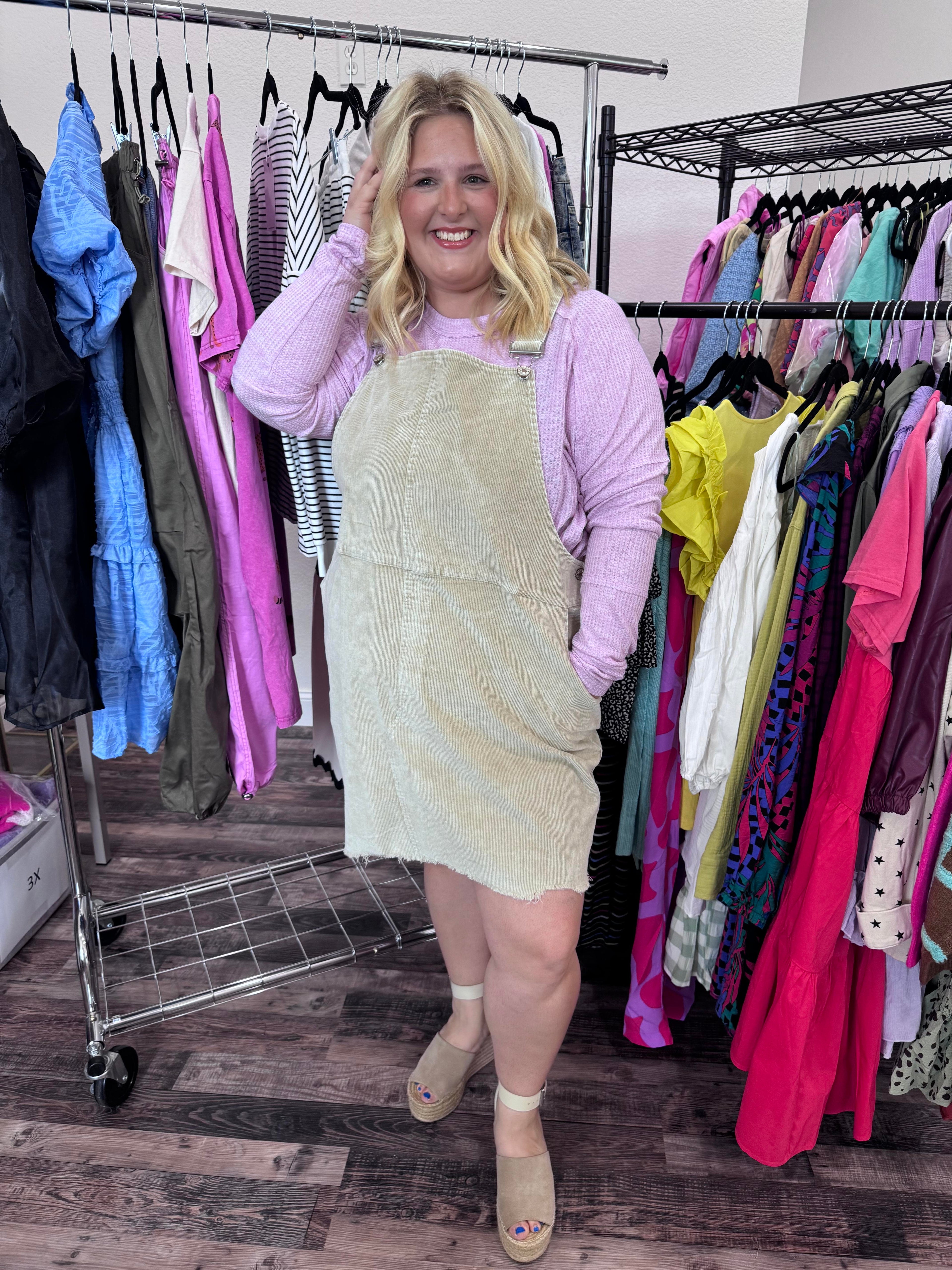 Southern Charm Corduroy Overall Dress