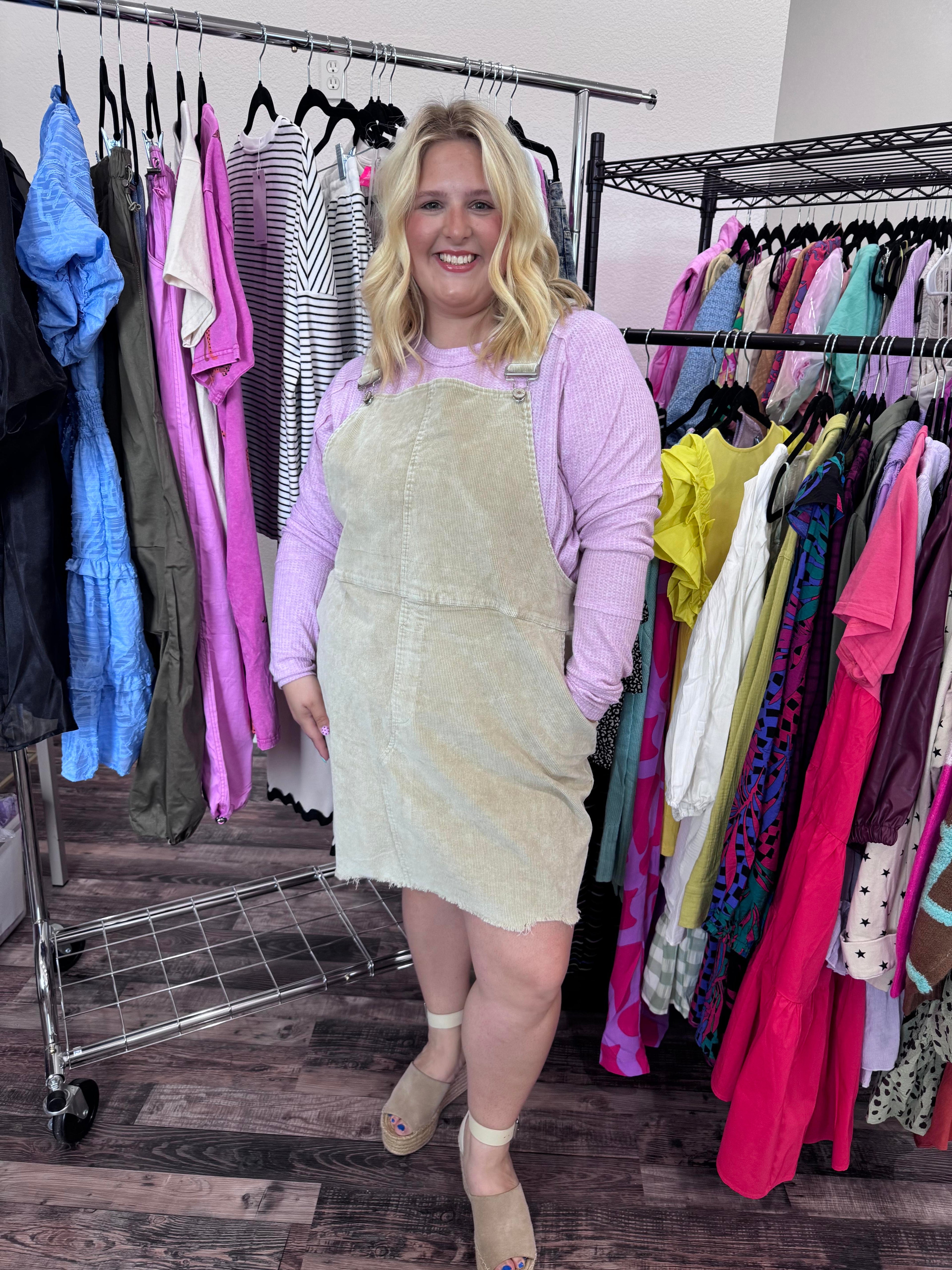 Southern Charm Corduroy Overall Dress