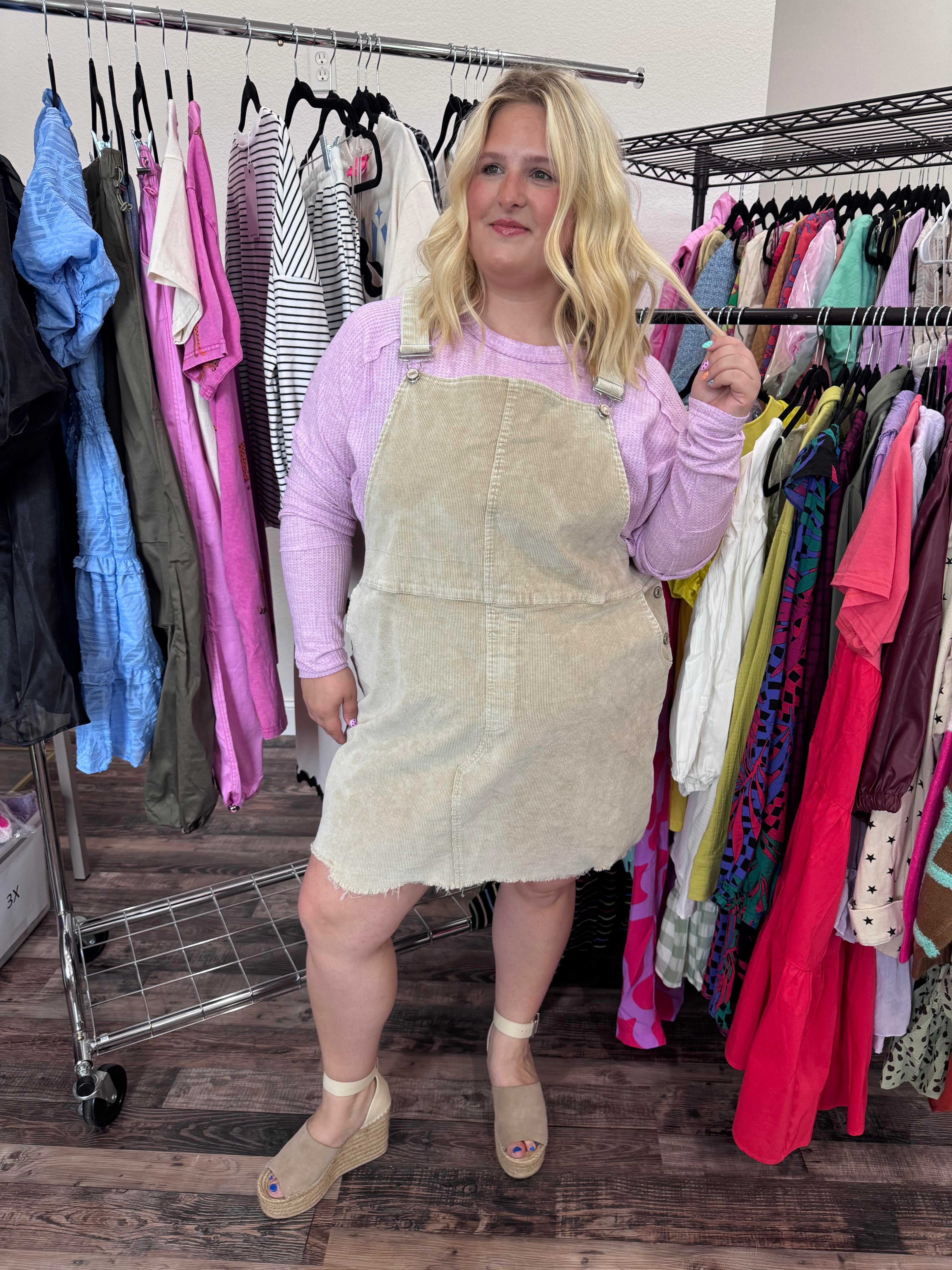 Southern Charm Corduroy Overall Dress