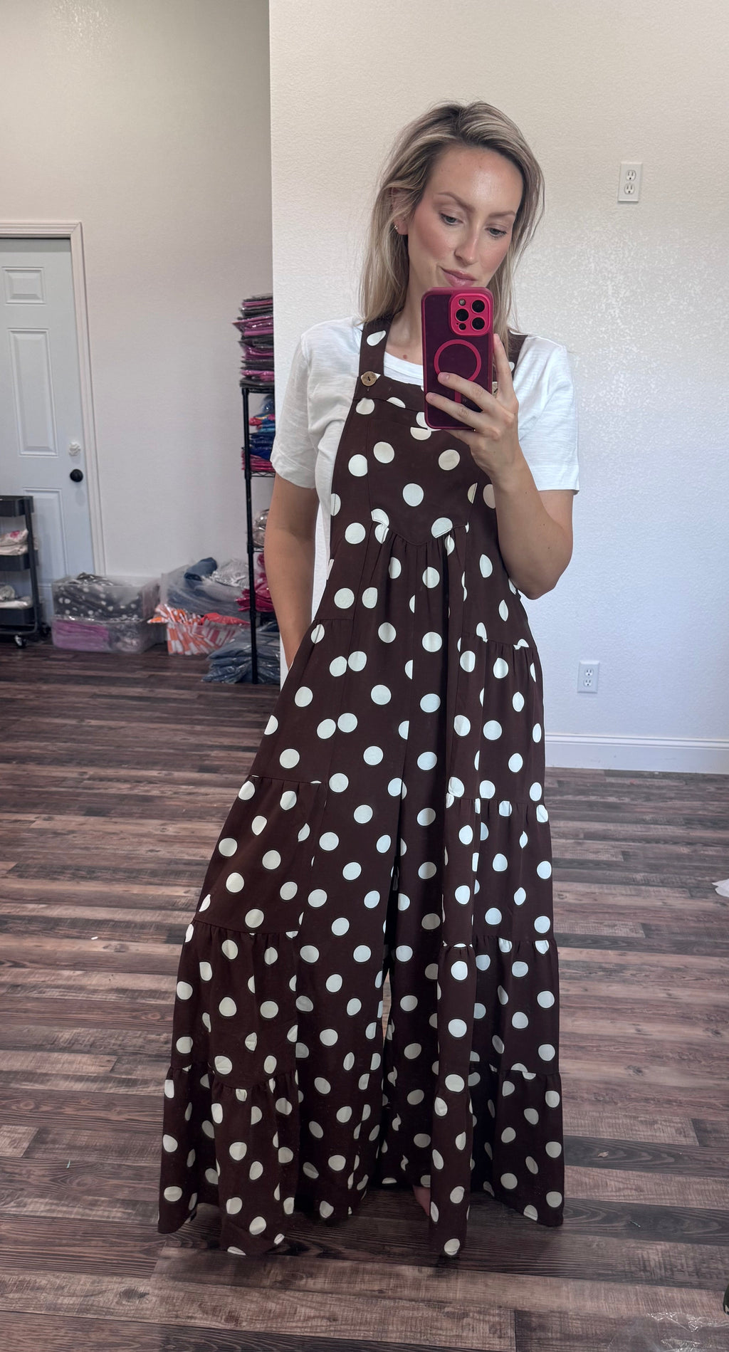 Pep Rally Polka Dot Overalls